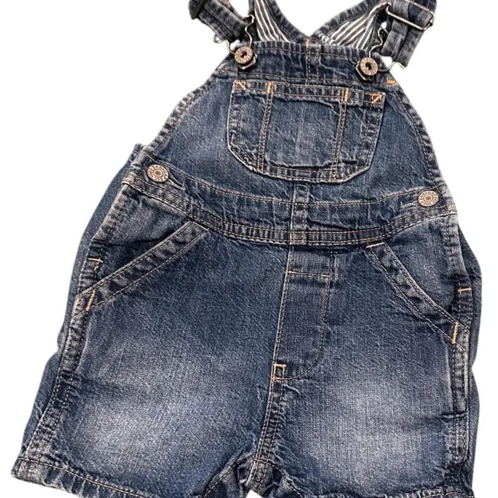 Gap blue denim overalls for baby 6-12M